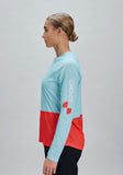 W's Motion Air L/S Jersey Lazurite Blue/Carnelian Orange