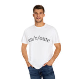 Dyed T-Shirt - 'en/r/oute' Cycling Design